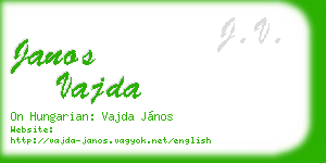 janos vajda business card